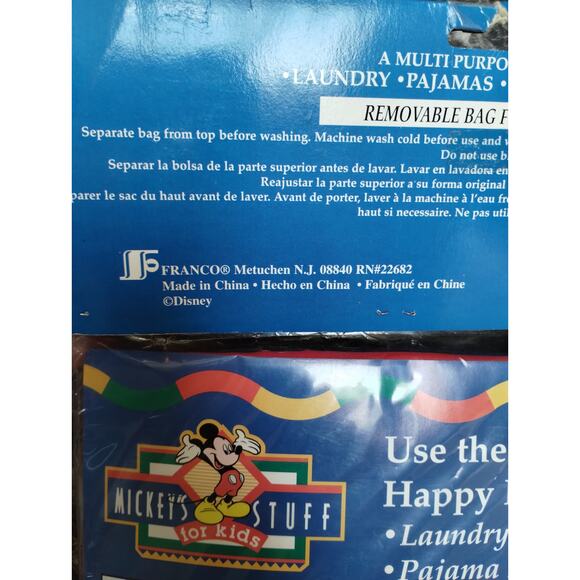 Happy Hamper Bag Mickey's Stuff for Kids Disney Laundry Toys Decoration Pajamas - Picture 5 of 6